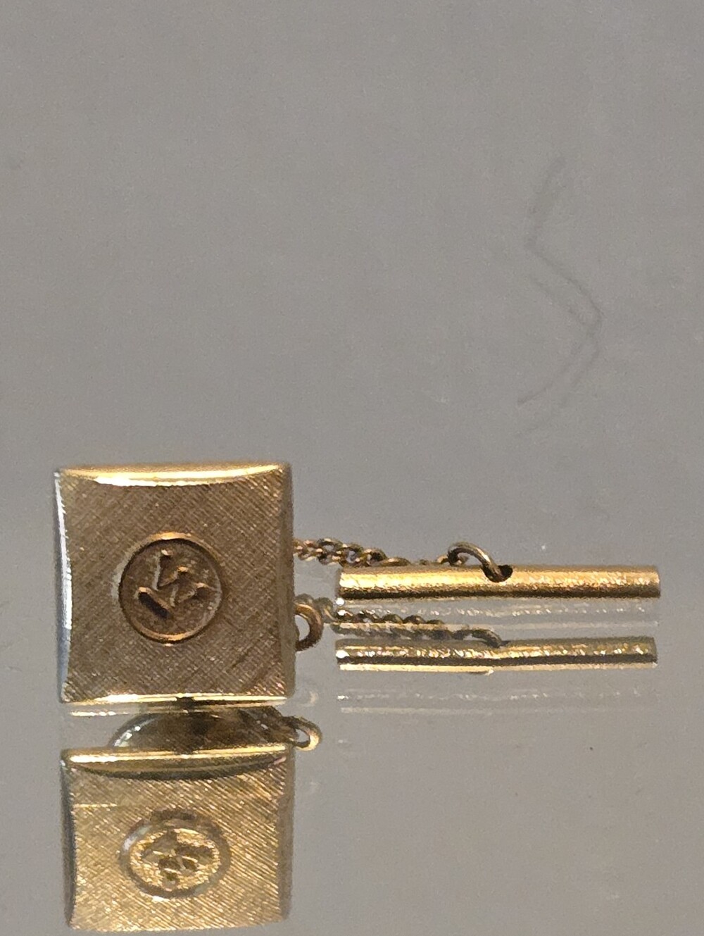 Vintage Anson 12K GF 20 Yrs Service Award Tie Tac Pin Gold Filled Monogram W
